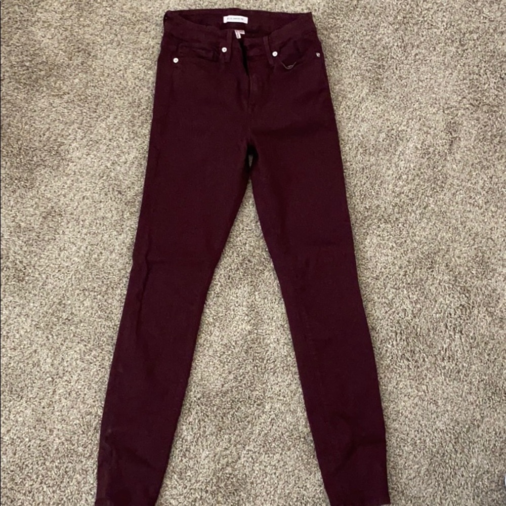 Good American Good Legs Maroon Skinny Jean